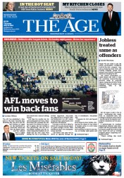 The Age (Australia) Newspaper Front Page for 31 July 2014