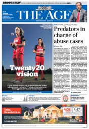 The Age (Australia) Newspaper Front Page for 3 December 2015