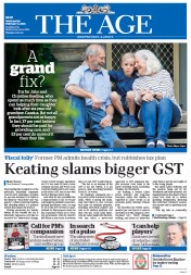 The Age (Australia) Newspaper Front Page for 3 February 2016