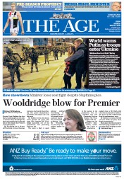 The Age (Australia) Newspaper Front Page for 3 March 2014