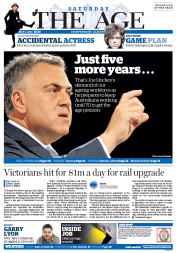 The Age (Australia) Newspaper Front Page for 3 May 2014