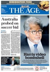 The Age (Australia) Newspaper Front Page for 3 June 2014