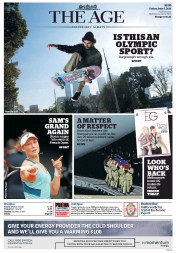 The Age (Australia) Newspaper Front Page for 3 June 2016
