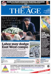 The Age (Australia) Newspaper Front Page for 4 December 2014