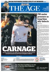 The Age (Australia) Newspaper Front Page for 4 December 2015