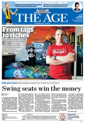 The Age (Australia) Newspaper Front Page for 4 April 2016