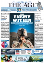 The Age (Australia) Newspaper Front Page for 4 June 2016