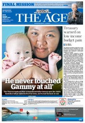 The Age (Australia) Newspaper Front Page for 4 August 2014