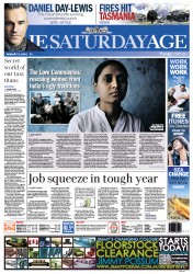 The Age (Australia) Newspaper Front Page for 5 January 2013