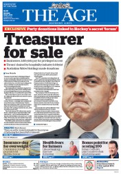 The Age (Australia) Newspaper Front Page for 5 May 2014