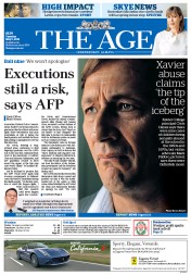 The Age (Australia) Newspaper Front Page for 5 May 2015