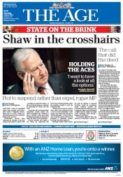 The Age (Australia) Newspaper Front Page for 5 June 2014