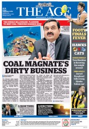 The Age (Australia) Newspaper Front Page for 5 September 2014