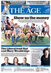 The Age (Australia) Newspaper Front Page for 6 March 2014