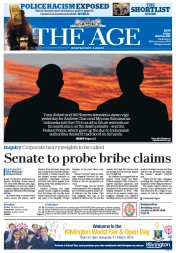 The Age (Australia) Newspaper Front Page for 6 March 2015