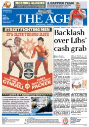 The Age (Australia) Newspaper Front Page for 6 May 2014
