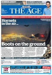 The Age (Australia) Newspaper Front Page for 7 October 2014