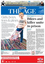 The Age (Australia) Newspaper Front Page for 7 November 2013