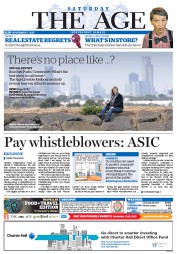 The Age (Australia) Newspaper Front Page for 7 November 2015
