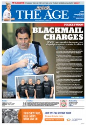 The Age (Australia) Newspaper Front Page for 7 December 2015