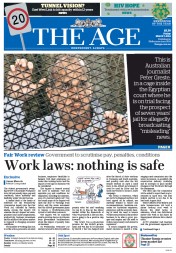 The Age (Australia) Newspaper Front Page for 7 March 2014