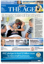 The Age (Australia) Newspaper Front Page for 7 April 2014