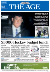 The Age (Australia) Newspaper Front Page for 7 May 2014