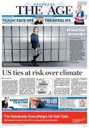 The Age (Australia) Newspaper Front Page for 7 June 2014