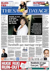 The Age (Australia) Newspaper Front Page for 7 July 2012