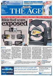 The Age (Australia) Newspaper Front Page for 7 July 2014