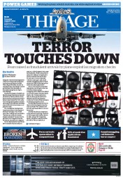 The Age (Australia) Newspaper Front Page for 7 August 2014