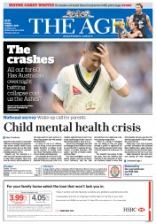 The Age (Australia) Newspaper Front Page for 7 August 2015