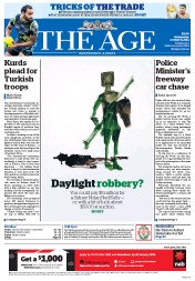 The Age (Australia) Newspaper Front Page for 8 October 2014