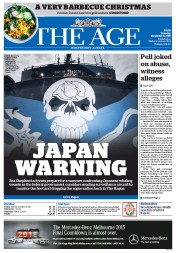 The Age (Australia) Newspaper Front Page for 8 December 2015