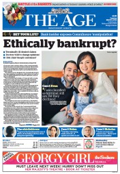 The Age (Australia) Newspaper Front Page for 8 March 2016