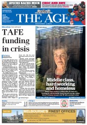 The Age (Australia) Newspaper Front Page for 8 April 2014