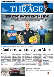 The Age (Australia) Newspaper Front Page for 8 April 2016