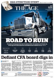 The Age (Australia) Newspaper Front Page for 8 June 2016