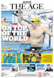 The Age (Australia) Newspaper Front Page for 8 August 2016