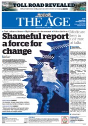 The Age (Australia) Newspaper Front Page for 9 December 2015