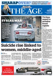 The Age (Australia) Newspaper Front Page for 9 March 2016