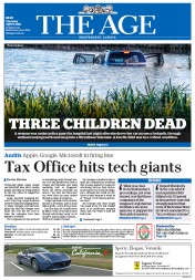 The Age (Australia) Newspaper Front Page for 9 April 2015