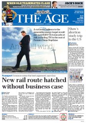 The Age (Australia) Newspaper Front Page for 9 May 2014