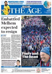 The Age (Australia) Newspaper Front Page for 9 June 2015