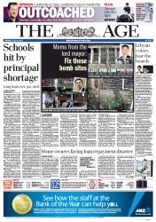 The Age (Australia) Newspaper Front Page for 9 July 2012