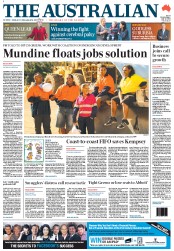 The Australian (Australia) Newspaper Front Page for 12 July 2012