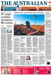 The Australian (Australia) Newspaper Front Page for 13 July 2012