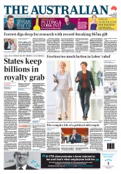 The Australian (Australia) Newspaper Front Page for 15 October 2013