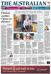 The Australian (Australia) Newspaper Front Page for 15 November 2012