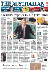 The Australian (Australia) Newspaper Front Page for 15 February 2013